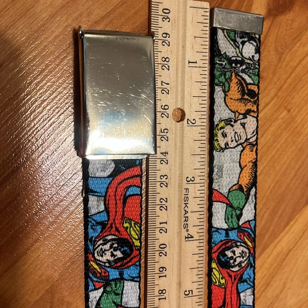 Super Hero - Superman - Cartoon Character Belt with Silver Buckle for Kids
